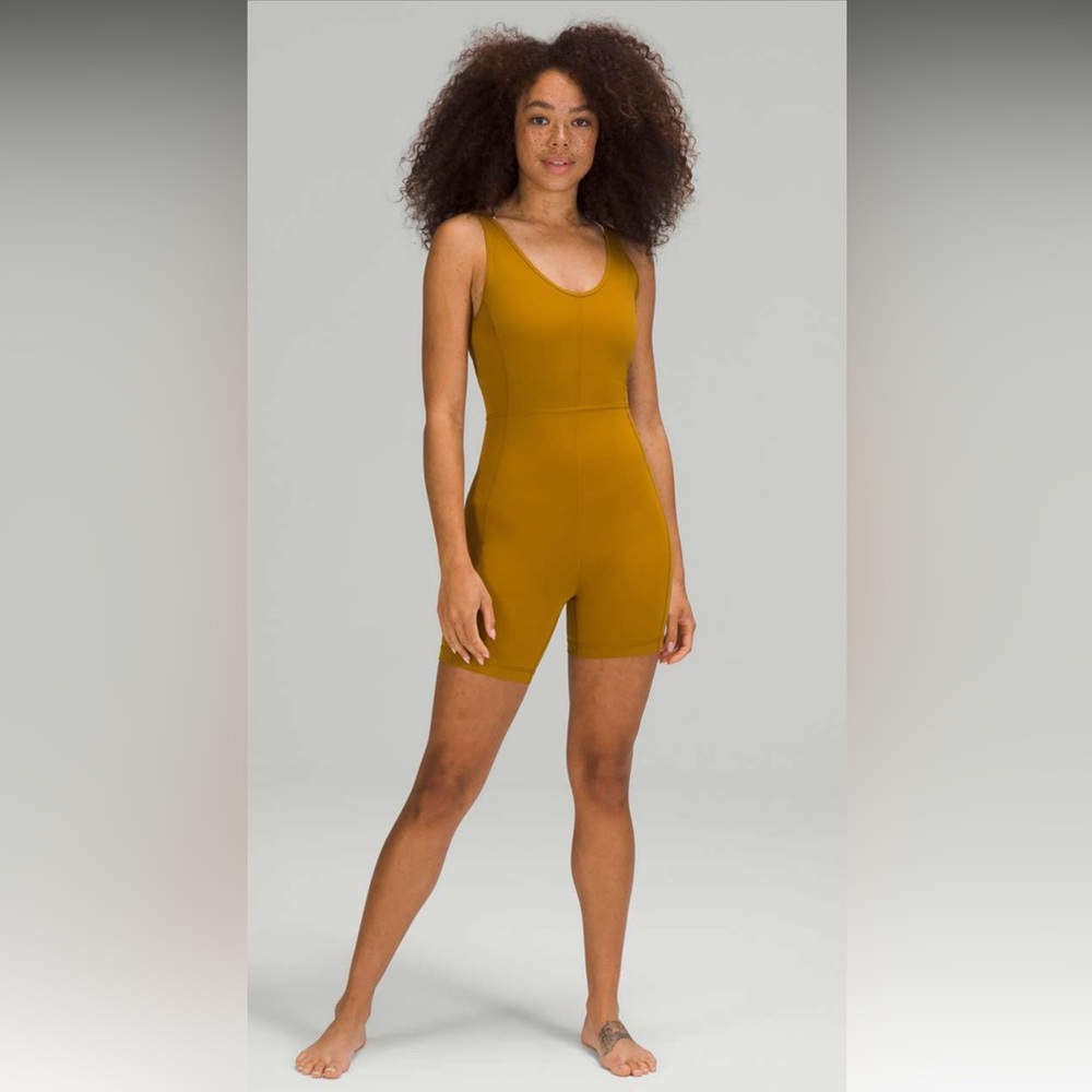 Like new! Lululemon Sweat Intention Onesie. Color Gold Spice. Sz 14! Worn once!